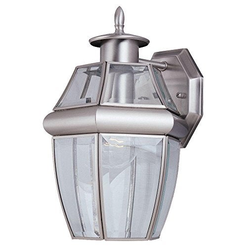 Sea Gull Lighting Generation Lighting 8038-965 Lancaster Traditional One - Light Outdoor Wall Lantern Outside Fixture, Antique Brushed Nickel Finish - Image 3