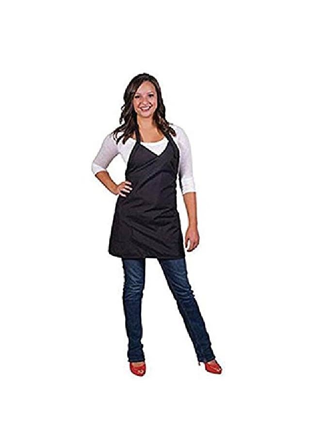 Cricket Blokr Hair Stylist Apron Cover Up For Salon Hairdresser Barbershop Women Men Antistatic Hairstylist Apron With Pockets And Vneckline Black  - Image 2