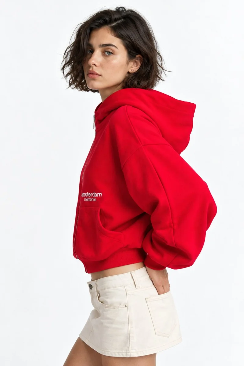 هيكاب Zip-Up Hooded Sweatshirt