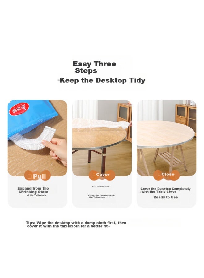 Maryya Meili Ya Disposable Table Covers, 10 Pieces, High-end Waterproof Tablecloths, Thickened Plastic Table Covers For Dining Table And Coffee Table, Oil-resistant - Image 3