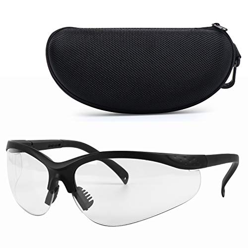 LaneTop Shooting Glasses For Men and Women, Anti Fog ANSI Z87.1 Safety Glasses with Hard Shell Case, UV400 Eye Protection for Shooting Range Glasses, Clear Lens-2 Pair - Image 5
