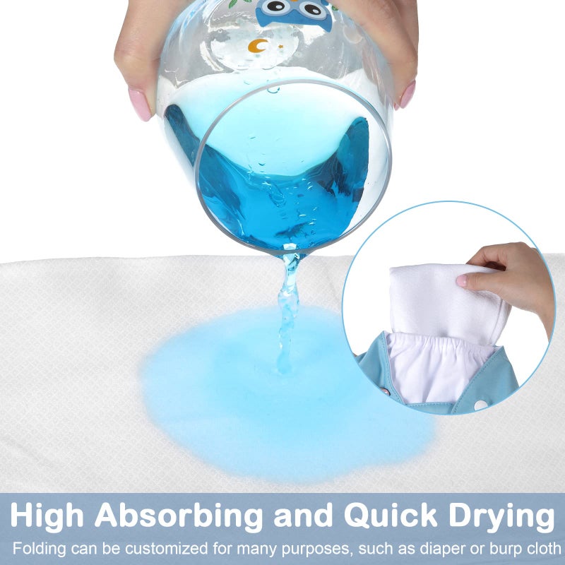 Zomiboo 30 Pack Birdseye Cotton Diapers for Babies Large 27 x 27 Inch Reusable Burp Cloths with 30 Diaper Pins for Babies Boy Girl Toddlers - Image 4