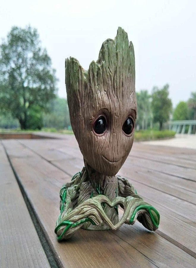 JOY LAND JOYLAND Baby Groot Succulent Pot Hero, Decorative Flower Pot Pencil Pen Holder Gift for Kids, Groot Vase Pot for Living Room, Table Decor, Balcony, Office/Home Decor (Loving Heart Groot) - Image 1