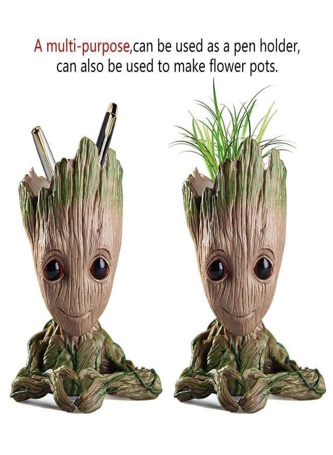 JOY LAND JOYLAND Baby Groot Succulent Pot Hero, Decorative Flower Pot Pencil Pen Holder Gift for Kids, Groot Vase Pot for Living Room, Table Decor, Balcony, Office/Home Decor (Loving Heart Groot) - Image 3