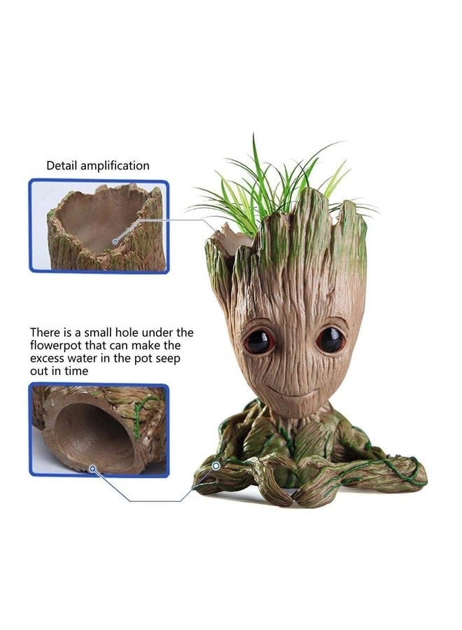 JOY LAND JOYLAND Baby Groot Succulent Pot Hero, Decorative Flower Pot Pencil Pen Holder Gift for Kids, Groot Vase Pot for Living Room, Table Decor, Balcony, Office/Home Decor (Loving Heart Groot) - Image 5