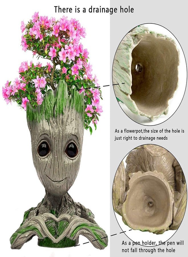 JOY LAND JOYLAND Baby Groot Succulent Pot Hero, Decorative Flower Pot Pencil Pen Holder Gift for Kids, Groot Vase Pot for Living Room, Table Decor, Balcony, Office/Home Decor (Loving Heart Groot) - Image 4