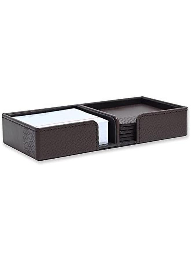 FIS Fsds221Dbr Desk Set In Gift Box 5 Pieces Dark Brown - Image 4