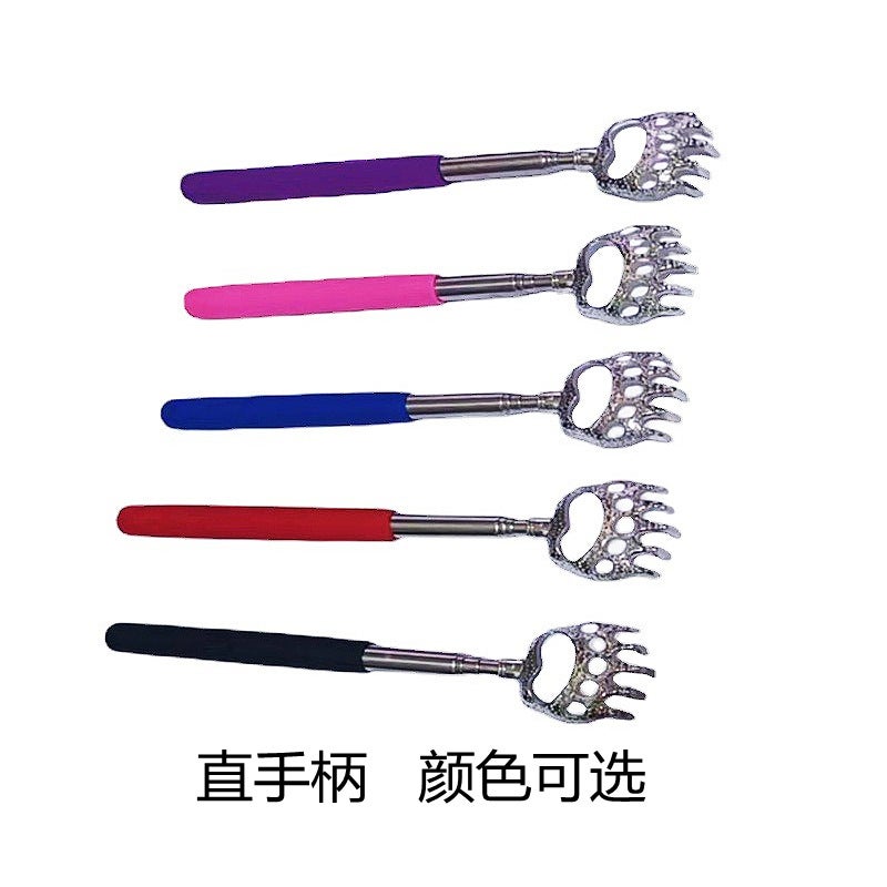 Stainless Steel Four-Section Telescopic Bear Claw Tickle Metal Tickle Rake Back Scratcher Does Not Ask For Old Man Music Tickle - Image 1