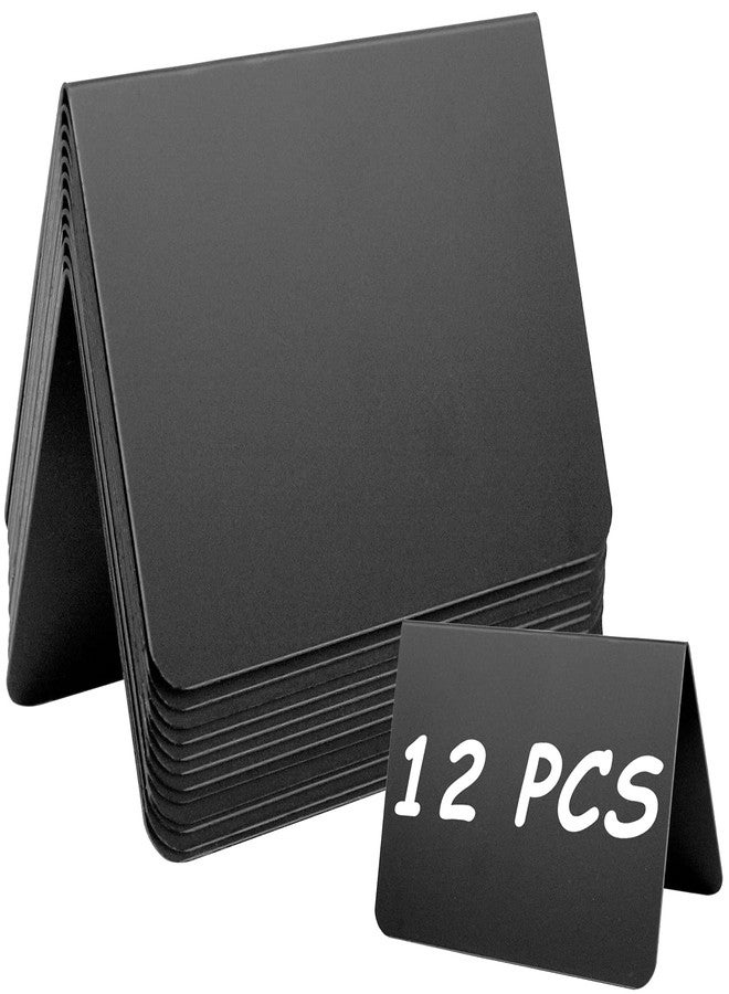 Thyores 12 Pack 4"x3"Mini Chalkboard Signs for Chalk Sign, Easy to Write and Wipe Out - Food Labels - Buffet - Party - Tables - Wedding - Bakery - Small Chalkboard Sign - Image 1