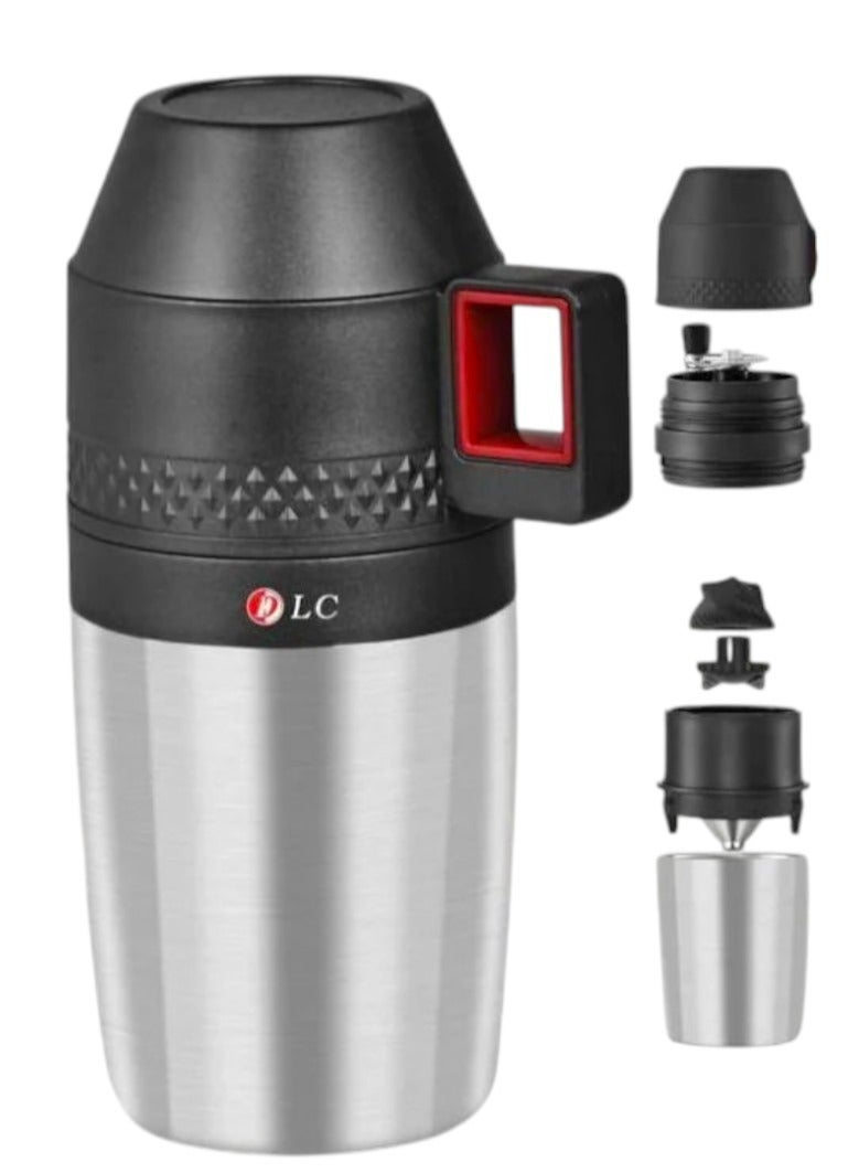 DLC 2 in 1 Manual Coffee Grinder and Maker with Filter and Built-in Coffee Cup DLC 37560 - Image 1