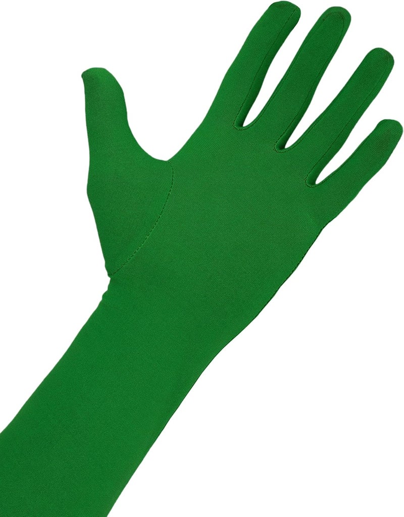 VSVO Unisex 17.7" Elbow Length Spandex Stretchy Costume Gloves Opera Party Bridal Dance Gloves - Image 5