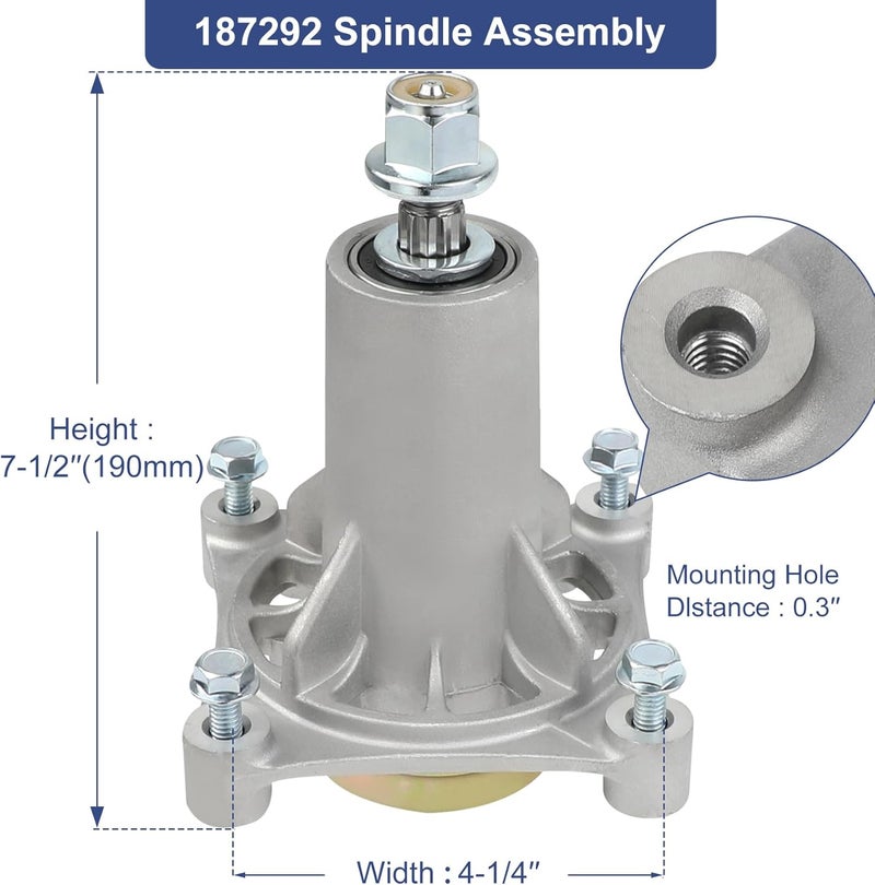 Monkemon 187292 192870 532187281 532187292 567253301 587819701 587125401 Husqvarna yth22v46 yth24v48 Spindle 187292 Mandrel Assembly Husqvarna 42" 46" 48" 54" Mower Deck Spindle Craftsman 2200 567253301 - Image 2