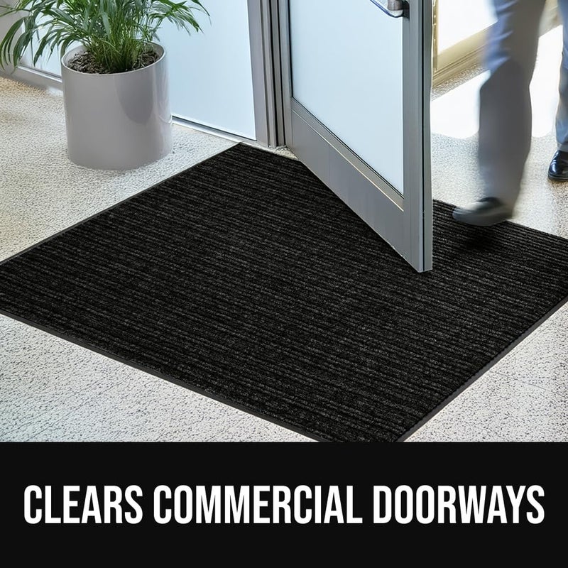 GORILLA GRIP Waterproof Traffic Guard Door Mat, 72x48, Heavy Duty Entryway Mats, Strong Backing Commercial Utility Rugs for Office Hallway, Garage Floor and Home, Low Profile Carpet Runner, Black - Image 5