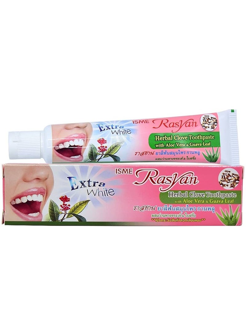 Rasyan ISME Natural Herbal Clove Toothpaste 100 g with Aloe Vera & Guava Leaf Whitening Bad Breath Decay Fluoride Free Toothpaste, Pack of 1 - Image 1