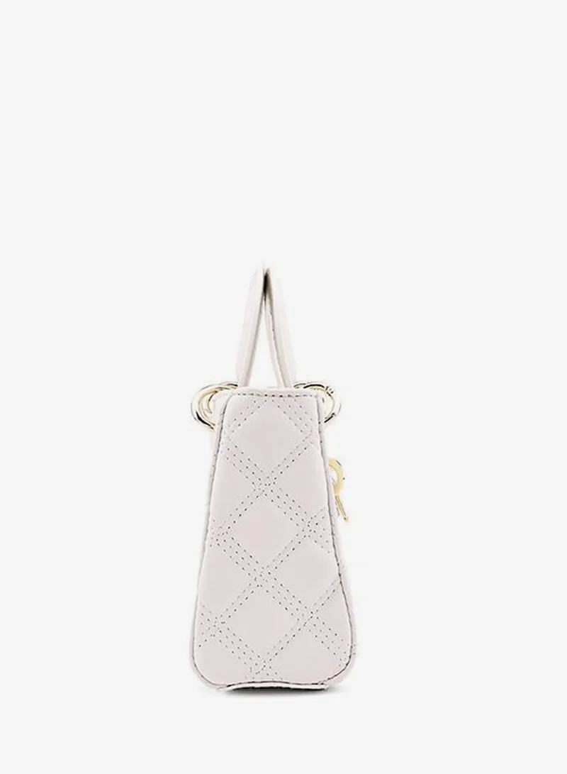 Cuple White Tween Girls Quilted Top Handle Bag for Women | Best Price UAE