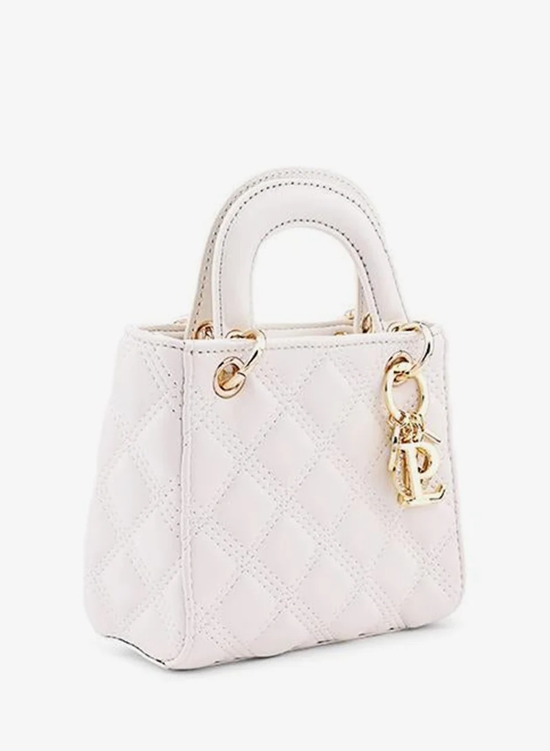Cuple White Tween Girls Quilted Top Handle Bag for Women | Best Price UAE