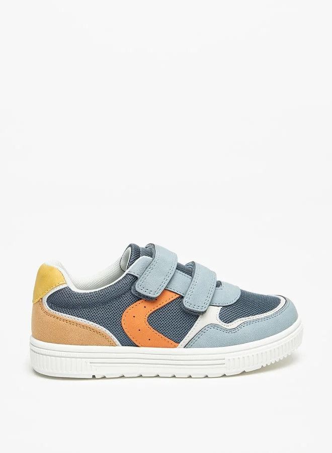 JUNIORS Colourblock Sneakers with Hook and Loop Closure