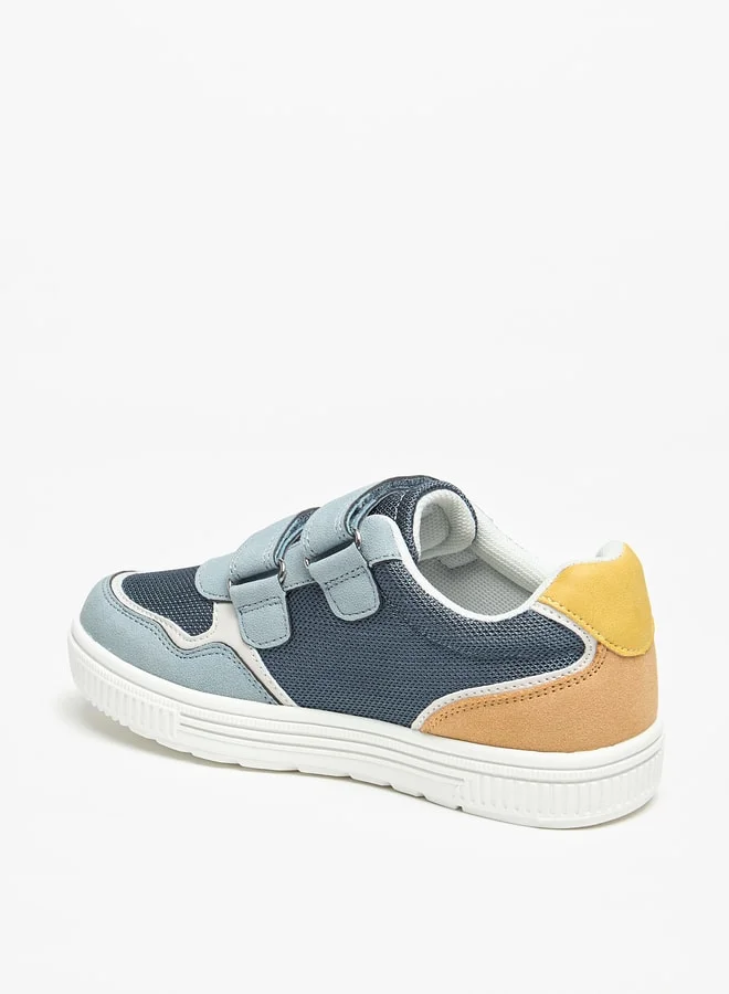 JUNIORS Colourblock Sneakers with Hook and Loop Closure