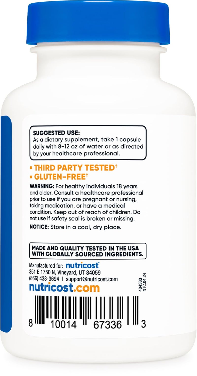 Nutricost Lithium Orotate 5mg, 120 Capsules - Veggie Caps, Non-GMO, Gluten Free - Image 4