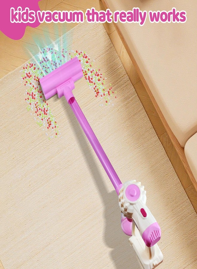 Essovee Kids Vacuum Toy That Really Works 3 in 1 Toddler Vacuum Cleaner with Realistic Suction, Role Play STEM Educational for Girl Boy 3 4 Year Old (Pink) - Image 2