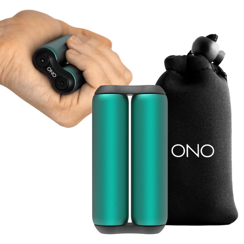 ONO Roller  Handheld Fidget Toy for Adults  Help Relieve Stress Anxiety Tension  Promotes Focus Clarity  Compact Portable Design Teal Junior Size  Aluminum - Image 2