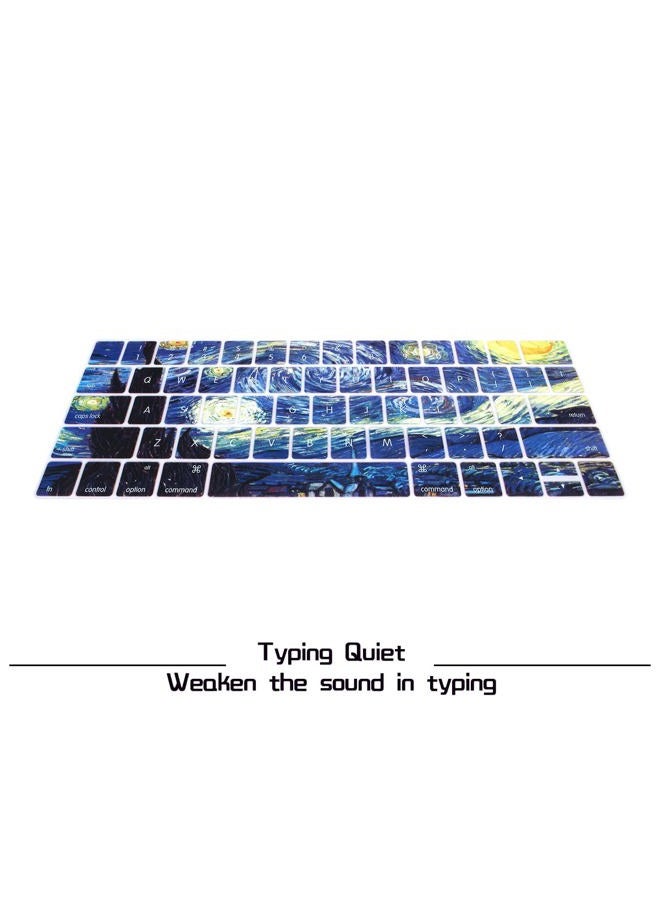HRH Silicone Keyboard Cover Compatible Newest MacBook Pro with Touch Bar 13 Inch and 15 Inch (A1989 / A1706, A1990 / A1707) 2018 2016 2017 Release with Touch ID, Starry Night - Image 4