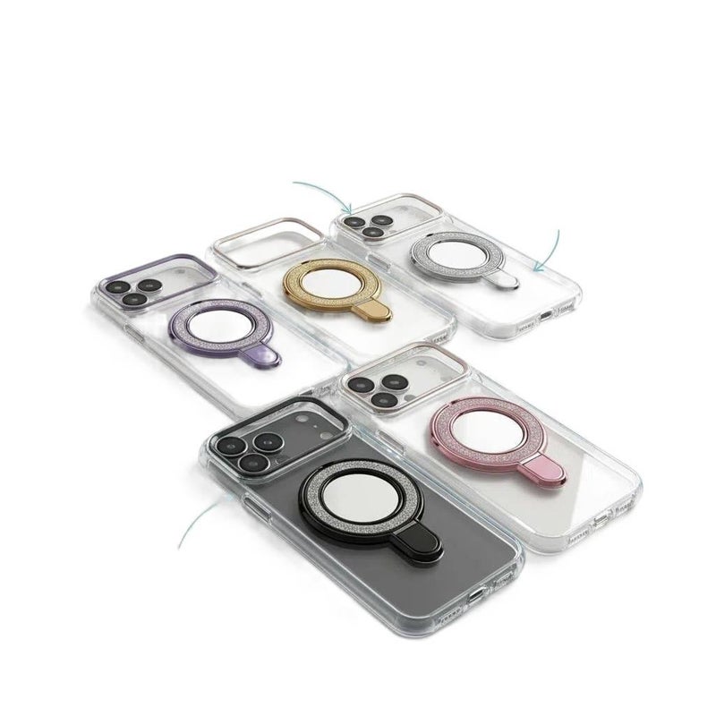 Acrylic MagSafe Case for iPhone 15 / 15 Plus / 15 Pro / 15 Pro Max with Drop Protection and Kickstand plus Shockproof plus Strong Magnetic plus Anti-Slip Grip in Multicolour - Image 3