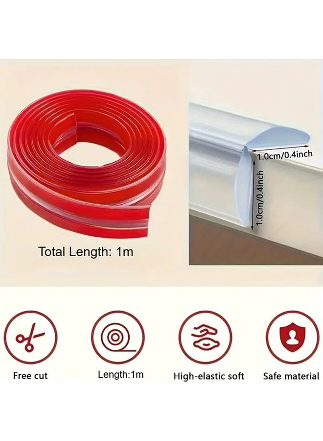 5Pcs Set Table Edge And Corner Anti Collision Adhesive Pads Kit With Guard Roll - Image 2