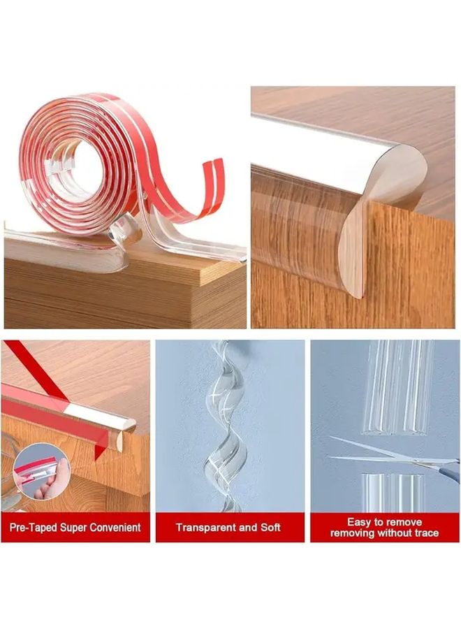 5Pcs Set Table Edge And Corner Anti Collision Adhesive Pads Kit With Guard Roll - Image 5