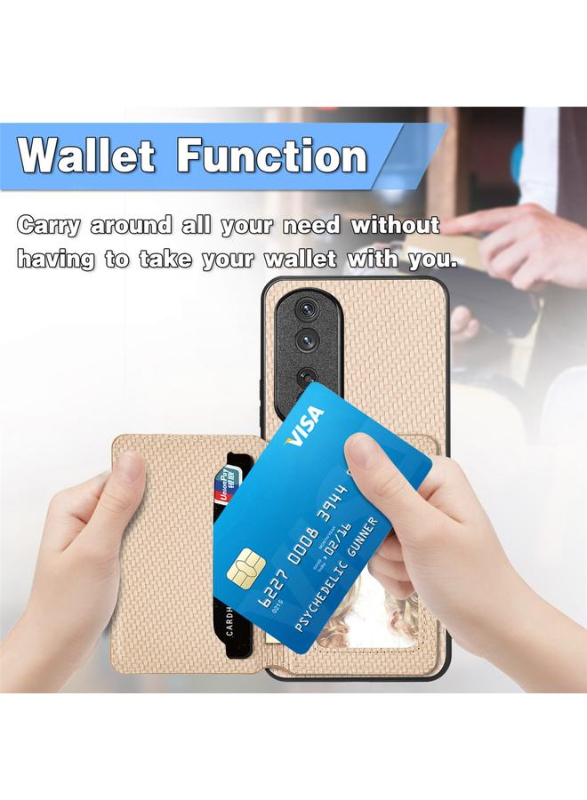 Zaboon Case For Honor Magic7 Pro Carbon Fiber Magnetic Card Bag Phone Case - Image 5