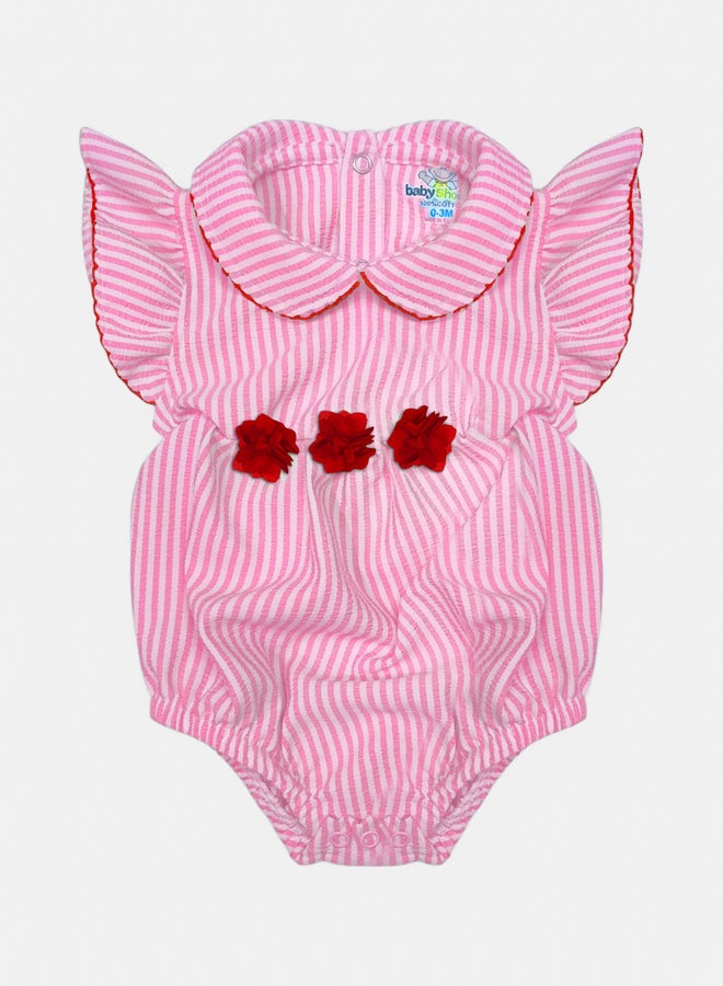 BabyShoora Baby Girl Summer Flutter Sleeves Romper - Image 2