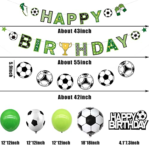 BANBALLON Soccer Birthday Party Decorations Soccer Balloons Banner For Mens Boys Birthday Party Sports Theme Party Football Theme Party Supplies - Image 5