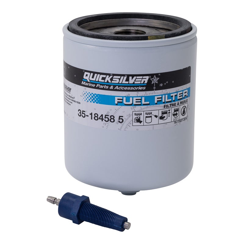 Quicksilver 18458Q4 Water Separating Fuel Filter Kit with Blue Water Warning Sensor for Mercury Outboards - Image 1