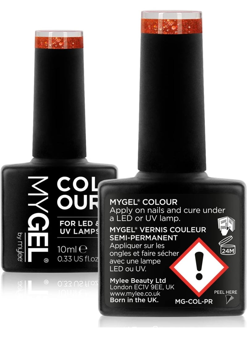 مايلي طلاء أظافر جل 10 مل مع أضواء احتفالية UV LED مع إمكانية النقع فن الأظافر مانيكير وباديكير للاستخدام الاحترافي في الصالون والمنزل مجموعة بريقات جريئة تدوم طويلاً وسهلة الاستخدام - Image 5