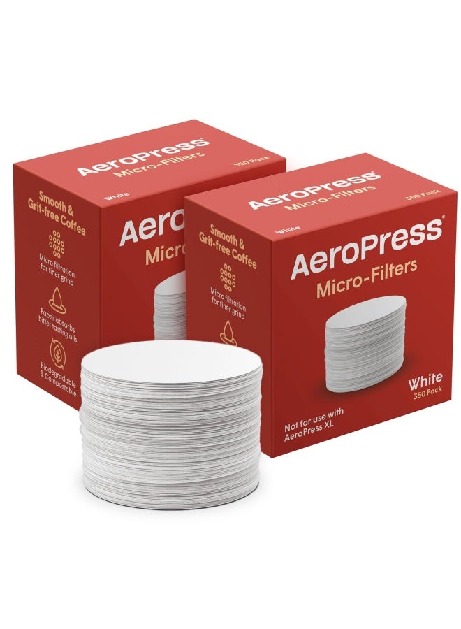 Aeropress Replacement Filter Pack - Microfilters For Aeropress Coffee And Espresso Maker - 2 Pack  700 Count  White - Image 1