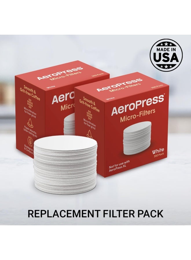 Aeropress Replacement Filter Pack - Microfilters For Aeropress Coffee And Espresso Maker - 2 Pack  700 Count  White - Image 2