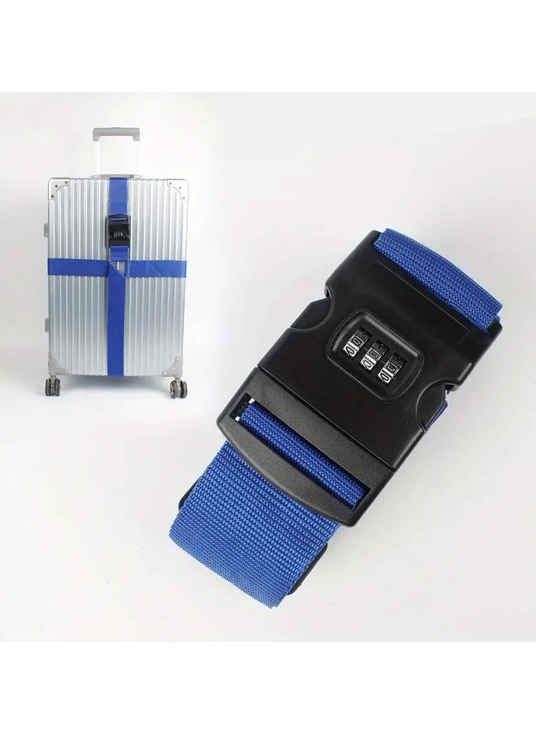 3 safety belts for luggage, luggage protector with a safety lock with secret numbers and easy identification of bags in travel halls, 1.6 meters * 5 cm MULTI COLORS