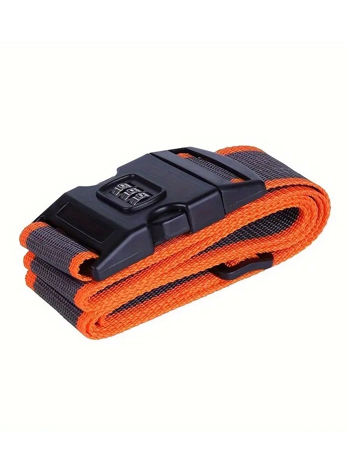 3 safety belts for luggage, luggage protector with a safety lock with secret numbers and easy identification of bags in travel halls, 1.6 meters * 5 cm MULTI COLORS