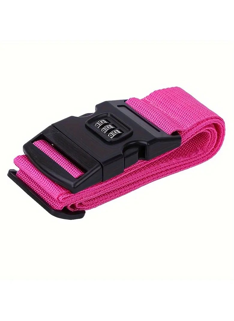 3 safety belts for luggage, luggage protector with a safety lock with secret numbers and easy identification of bags in travel halls, 1.6 meters * 5 cm MULTI COLORS