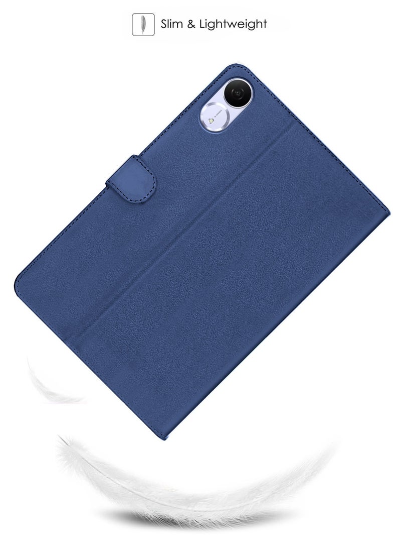 اوميكر هونر باد V9 11.5 4G 2024 (11.5 بوصة) غطاء غطاء فليب للإغلاق المغناطيسي من جلد البولي يوريثان - أزرق داكن - Image 2