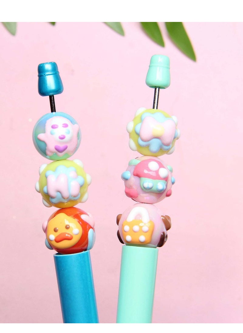 Taiahiro 18mmNew heavy oil hand-painted beaded beads, diy beaded jewelry accessories, DIY mobile phone chains, car hanging bag chains, hair rope beaded accessories(1piece/bag)  - Image 2