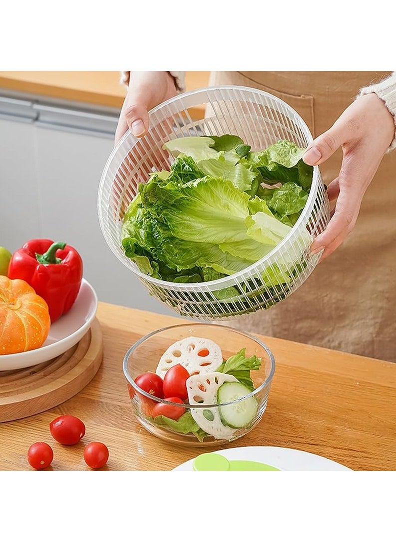 MileMelo - Salad Spinner Lettuce Spinner for Home Kitchen Washing and Draining Basket Large Capacity Essential Kitchen Gadgets for the Home (White and Orange, OneSize) - Image 1