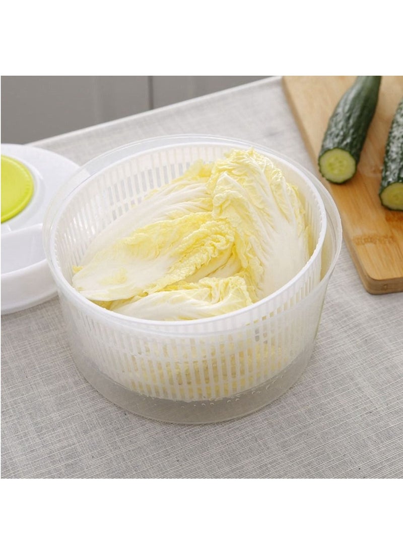MileMelo - Salad Spinner Lettuce Spinner for Home Kitchen Washing and Draining Basket Large Capacity Essential Kitchen Gadgets for the Home (White and Orange, OneSize) - Image 1