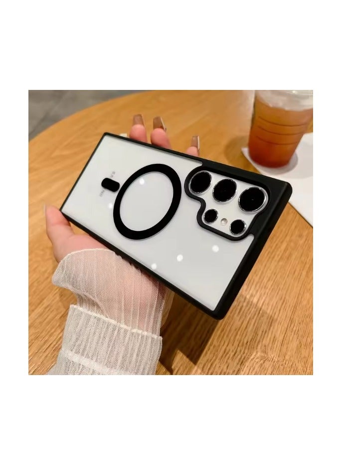 wexon for Samsung S25 Ultra Case, Compatible with MagSafe, Magnetic Back Shockproof Cover with Strong Magnet, Slim Thin Full Protection Phone Case for Galaxy S25 Ultra (Black) - Image 2