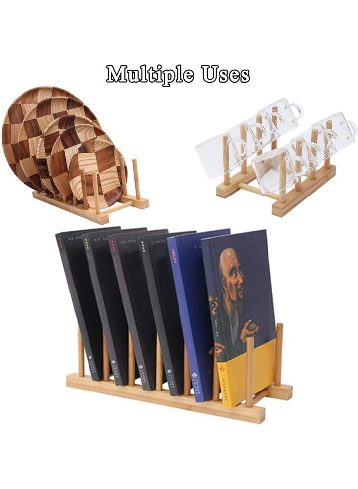 eBasket (2 pieces) Wooden utensil rack, dish drying and storage organizer, cup organizer, pitcher rack, multi-purpose cutlery holder, large capacity, kitchen sink strainer organizer, kitchen organizers, dish drainer, book organizer, multi-purpose wooden organizer - Image 3