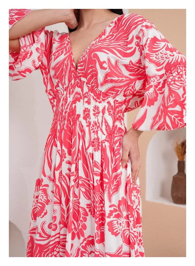 Hoxton Gal Floral Print Maxi Dress