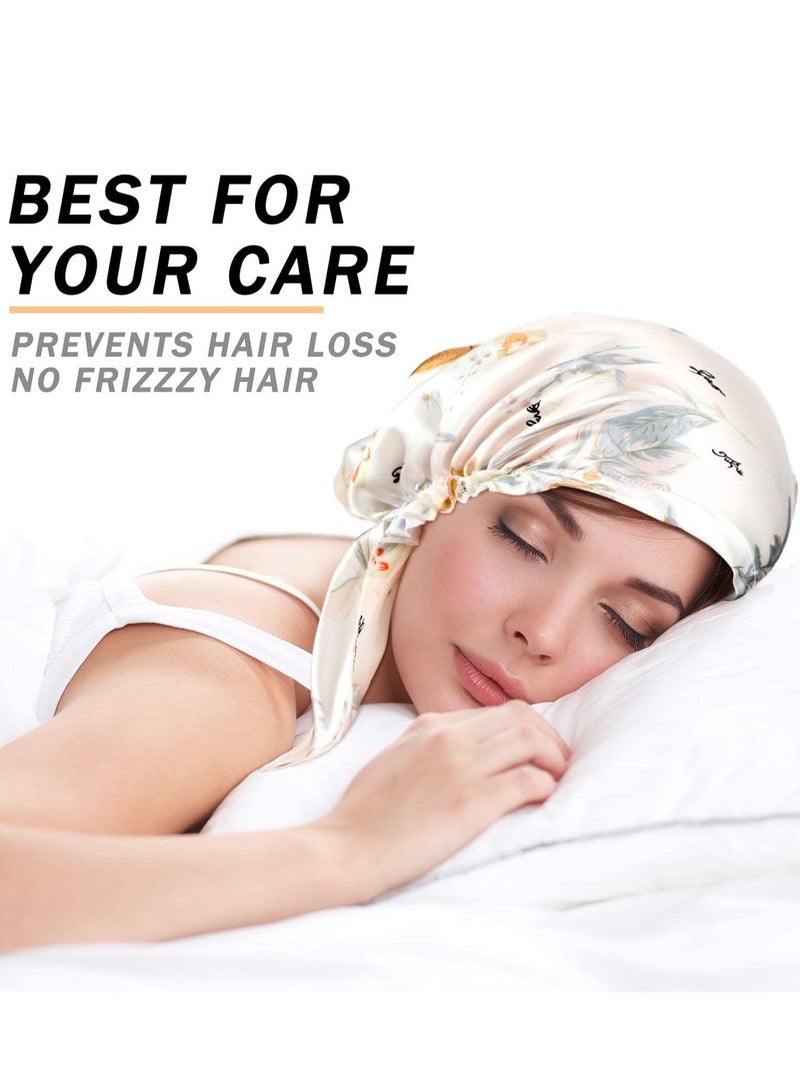 Barakah Shower Cap 2 Pcs Women Silk Bonnet Satin Hair for Sleeping Smooth Soft Hat - Image 4