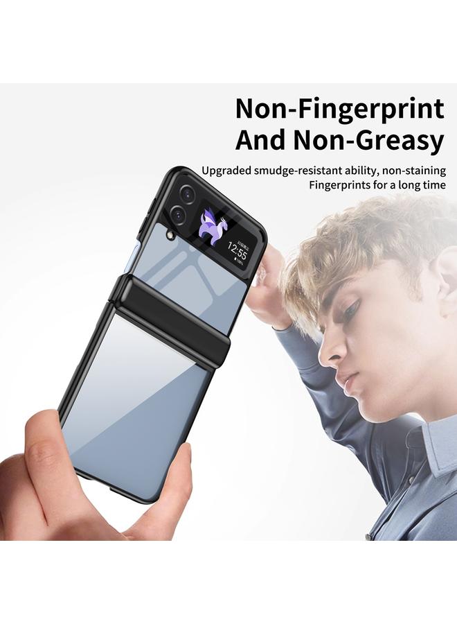 S-TOP Case For Samsung Galaxy Z Flip3 Plating Transparent Folding Hinged Phone Case - Image 5