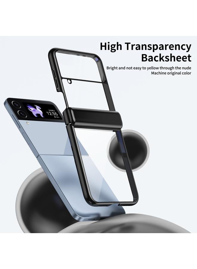 S-TOP Case For Samsung Galaxy Z Flip3 Plating Transparent Folding Hinged Phone Case - Image 2