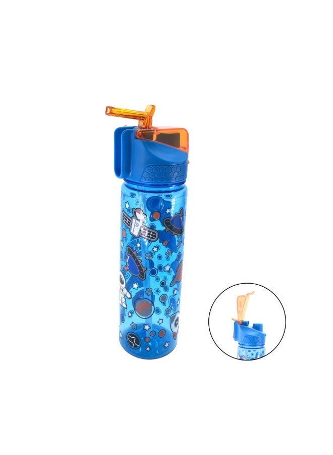 i-kola BLUE SO NI 650 ML Kids Water Bottle for School | BPA-Free Plastic Water Bottle for Boys & Girls | Leakproof, Unbreakable, Easy to Drink, Quick Open Lock (TS-9209 1) - Image 1